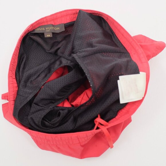 Louis Vuitton XS swim trunks shorts red LV monogram drawstring pockets - Picture 3 of 13